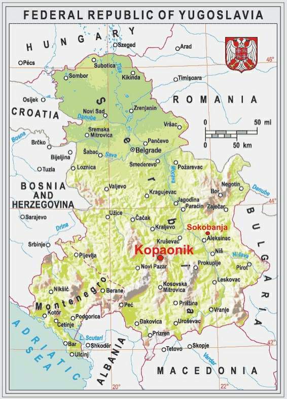 Map of Yugoslavia